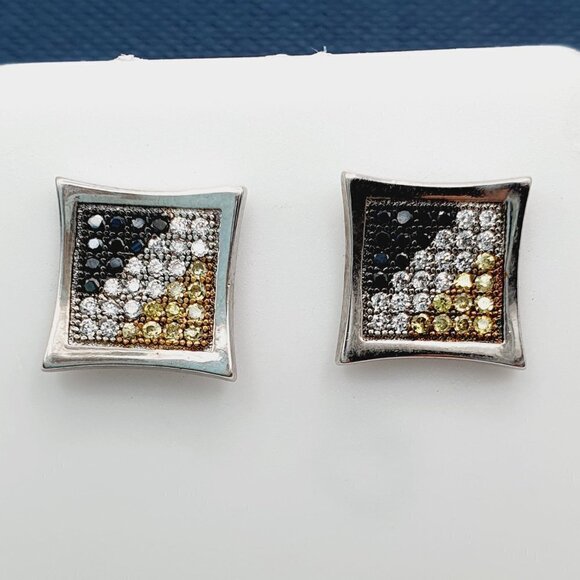 925 Sterling Silver Plated CZ Earrings, EVBRS688